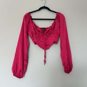 Forever 21 Pink Satin Crop Top Small